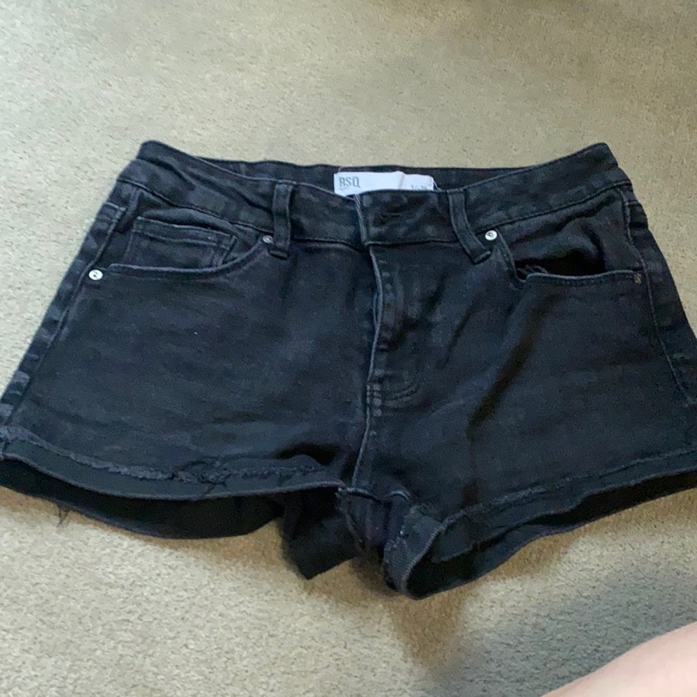 black shorts